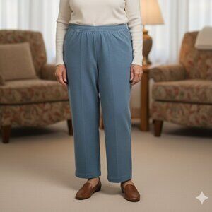 Alfred Dunner Blue Elastic Waist Pull On16 Proportioned Dress Pants